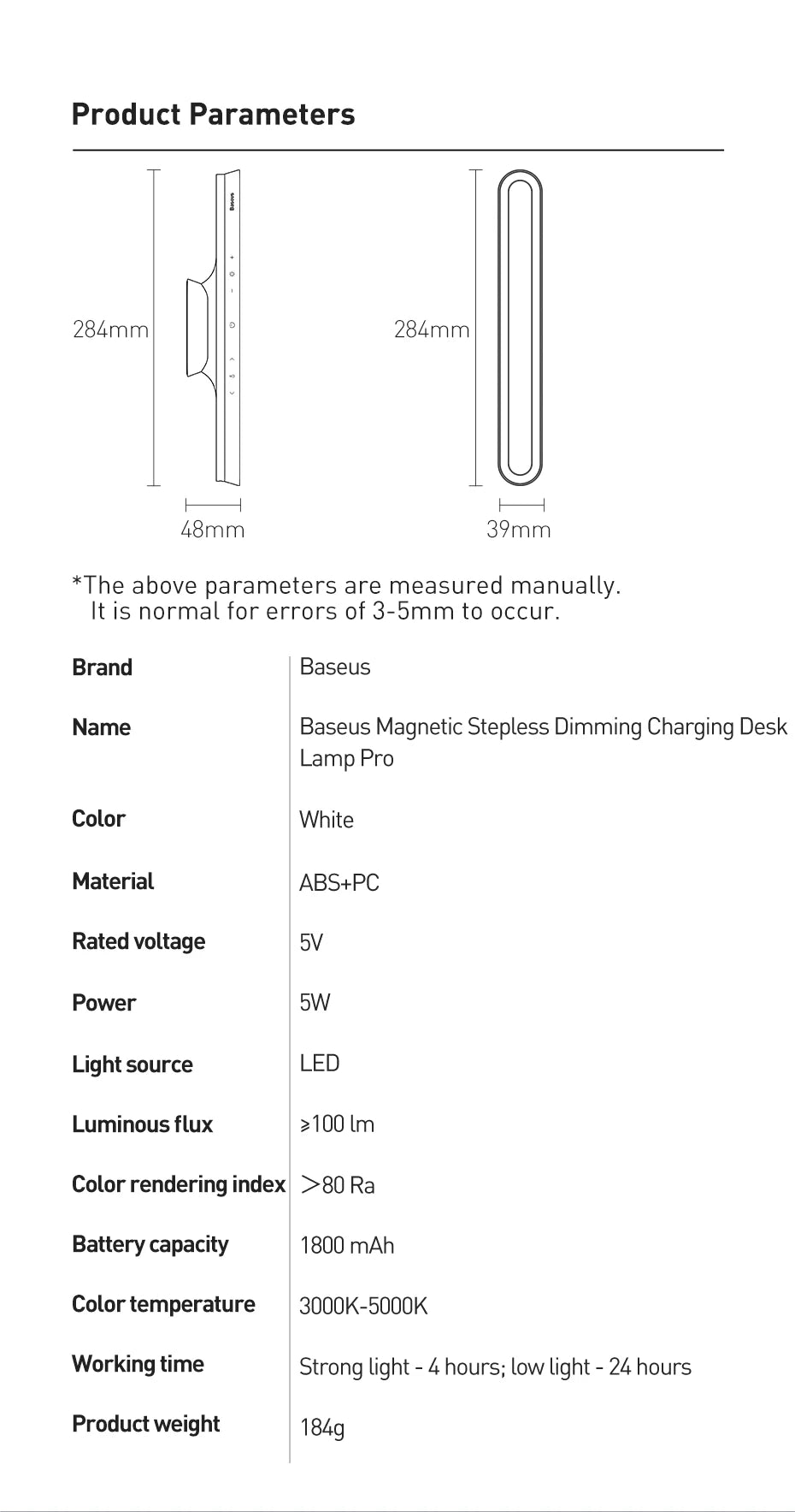 Baseus Magnetic Desk Lamp